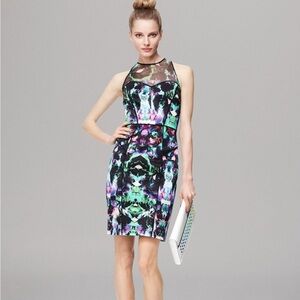 Milly mesh-top orchid print sheath dress. Beautiful dress, excellent condition.